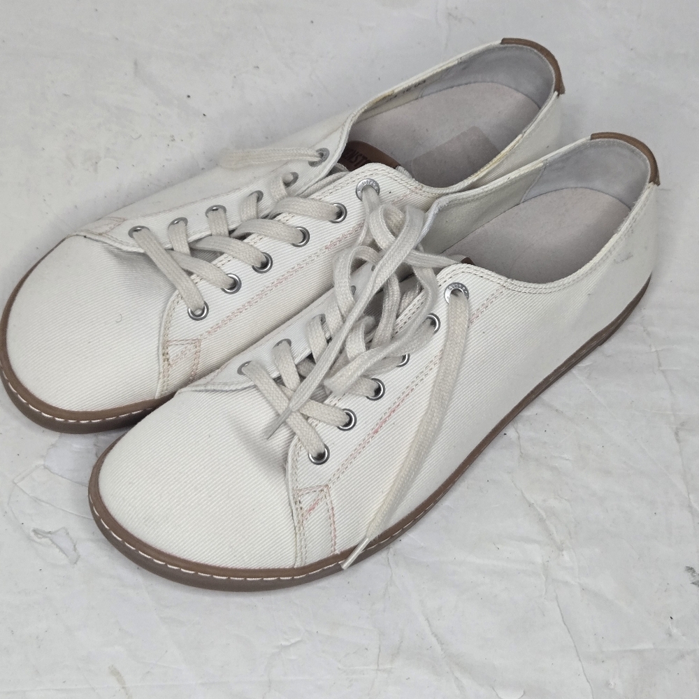 Birkenstock Arran Textil Sneakers For Women White And Brown 42e